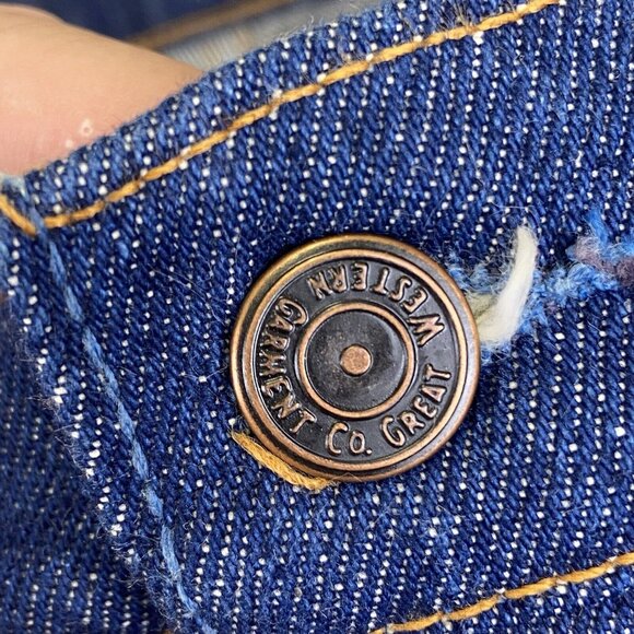 GWG Scrubbies Boot Cut Navy Blue Men's Jeans 38x28*‎ Vintage - Picture 10 of 13